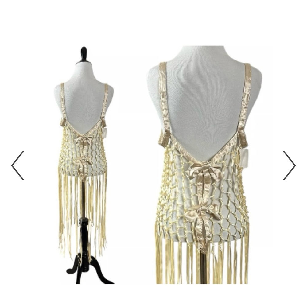 Urban Outfitters Ribbon Bow Fringe Tops OS -  NWT
